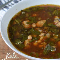 Easy Kale, Sausage and White Bean Soup