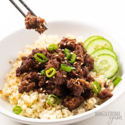 Easy Keto Korean Ground Beef Bowl Recipe