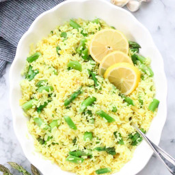 Easy Lemon Rice with Fresh Asparagus