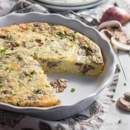 Easy Low Carb Crustless Quiche With Mushrooms