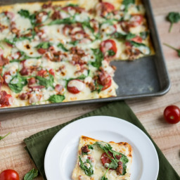 Easy Low Carb White Sauce Pizza