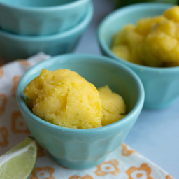 Easy Mango Lime Sorbet