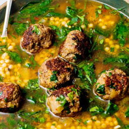 Easy Meatball Soup with Spinach