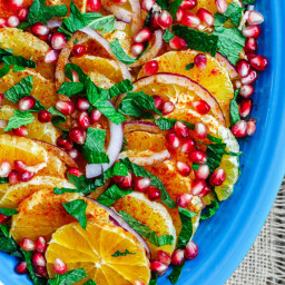 Easy Mediterranean Orange Pomegranate Salad