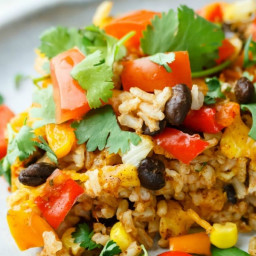 Easy Mexican Brown Rice Bake