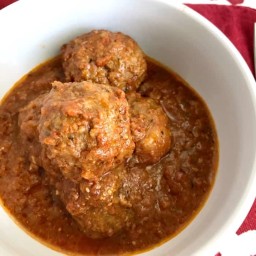 Easy Mozzarella Stuffed Meatballs Made in Instant Pot