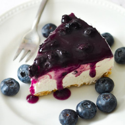 Easy No-Bake Blueberry Cheesecake