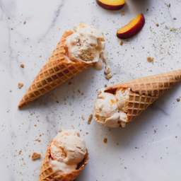 Easy No-Churn Peach Ice Cream