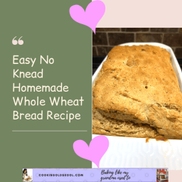Easy No Knead Homemade Whole Wheat Bread Recipe