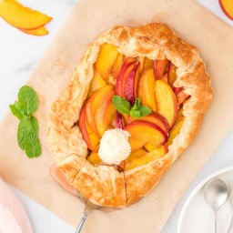 Easy Peach Galette with Puff Pastry