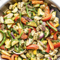 Easy Pesto Chicken and Vegetables