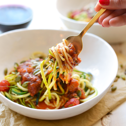 Easy Pumpkin Marinara with Zoodles