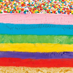 Easy rainbow ice-cream cake