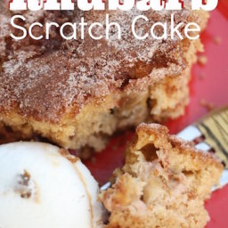 Easy Rhubarb Scratch Cake - a Delicious Summertime Treat