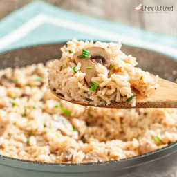 Easy Rice Pilaf with Mushrooms
