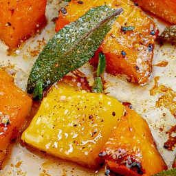 Easy Roasted Butternut & Acorn Squash with Sage Brown Butter