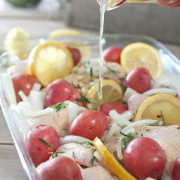 Easy Roasted Lemon Chicken with Potatoes and Rosemary