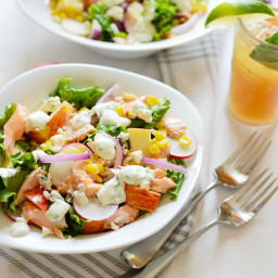 Easy Salmon Salad with Greek Yogurt Dill Dressing