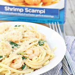 Easy Shrimp Scampi and Spinach Alfredo