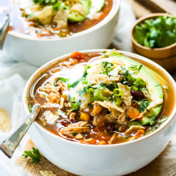 Easy Slow Cooker Chicken Tortilla Soup