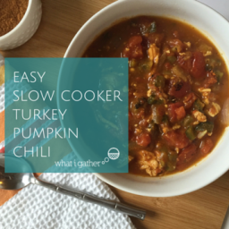 Easy Slow Cooker Pumpkin Turkey Chili