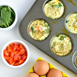 Easy Spinach Pepper Egg Muffins