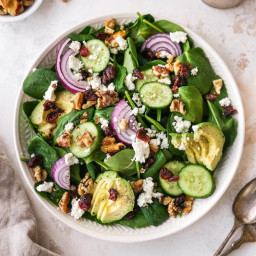 Easy Spinach Salad with Creamy Balsamic