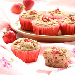Easy Strawberry Blender Muffins (Gluten-free, Plant-based / Vegan)