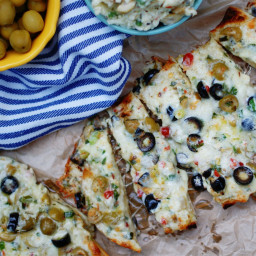 Easy Stuffed Olive Cheese Bread