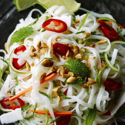 Easy Thai Vegetarian Rice Noodles with Basil