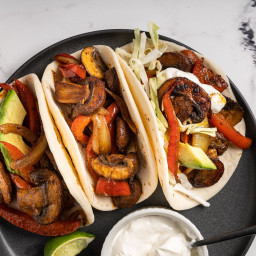Easy to Make Vegetarian Tacos With Mushrooms and Bell Peppers