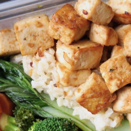 Easy Tofu Veggie And Rice Stir Fry Meal Prep (Vegan)
