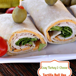 Easy Turkey and Cheese Tortilla Roll Ups