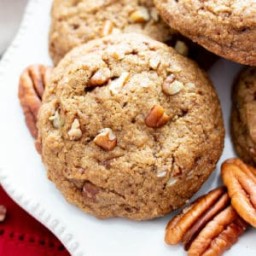 Easy Vegan Cinnamon Pecan Cookies (Gluten-Free, Dairy-Free, Refined Sugar-F