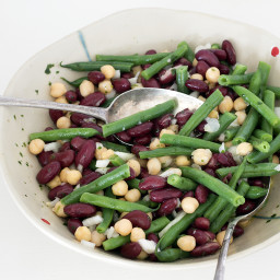 Easy vegan three bean salad