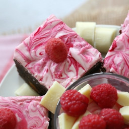 Easy White Chocolate and Raspberry Brownies - Conventional Method