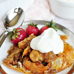 Easy Caramel Croissant Bread Pudding