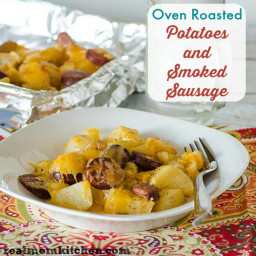 Easy Roasted Potatoes and Smoked Sausage