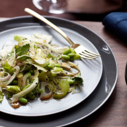 Edamame, Celery and Fennel Salad with Candied Lemon