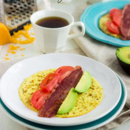 Egg Breakfast Wraps with Bacon, Avocado and Tomato