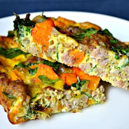 Egg Casserole with Sweet Potato, Butternut Squash and Sausage