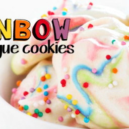 Egg-free Rainbow Meringue Cookies {vegan}