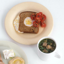 Egg-In-The-Hole Toasts With Cherry Tomato Salsa