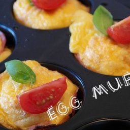 Egg Muffins with Chicken Mortadella