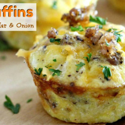 Egg Muffins With Sausage, Cheddar And Onion