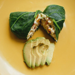 “Egg” Salad Collard Wrap