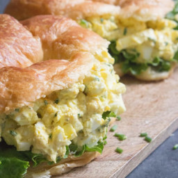 Egg Salad with cream cheese and chives