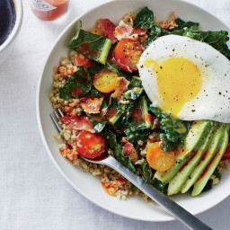 Egg-Topped Quinoa Bowl with Kale