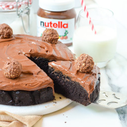 Eggless Chocolate Cake with Nutella Frosting