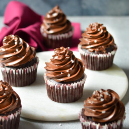 Eggless Chocolate Cupcakes with Chocolate Buttercream Frosting